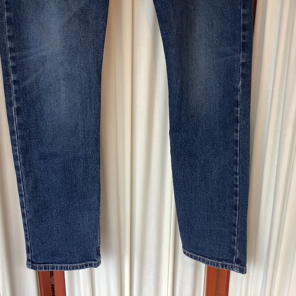 Levi’s 502 Mens Blue Denim Jeans Taper Leg Size 33x34 Stretch - Picture 3 of 7